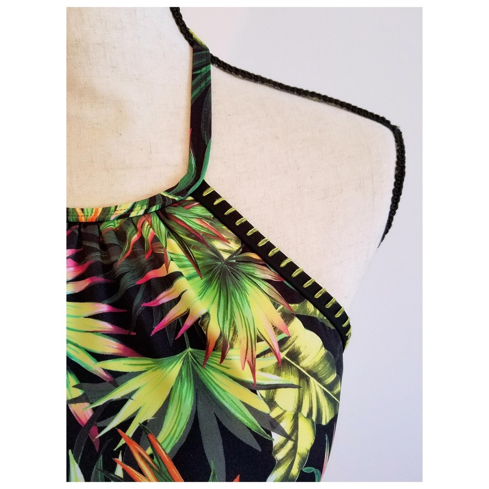 Coastal Palms High Neck Bikini Top by Lucky - Picture 3 of 8